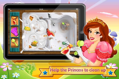 Princess Kitchen Wash - Kids royal rescue games screenshot 4