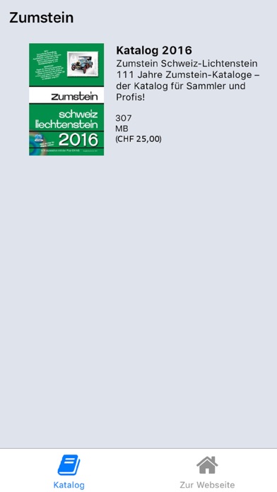 Zumstein 2.0,  the catalogue for stamp collectors iPhone screenshot 2 - Book app