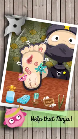 Game screenshot ` Baby Ninja Little Foot Doctor ` run health surgery makeover, kids games mod apk