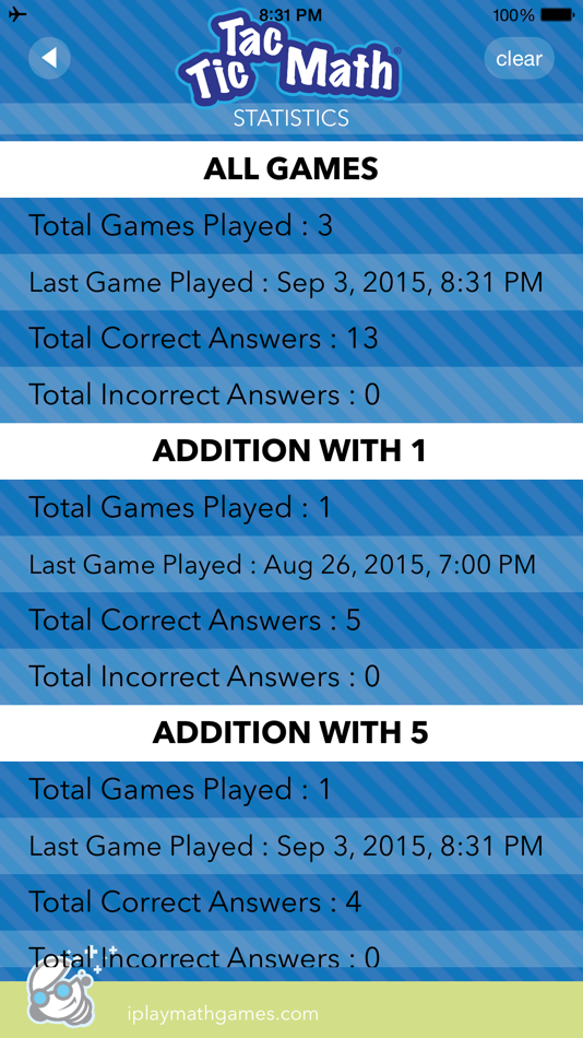 #3. Tic Tac Math (iOS) 来自: Math Geek Mama Educational Resources Inc.