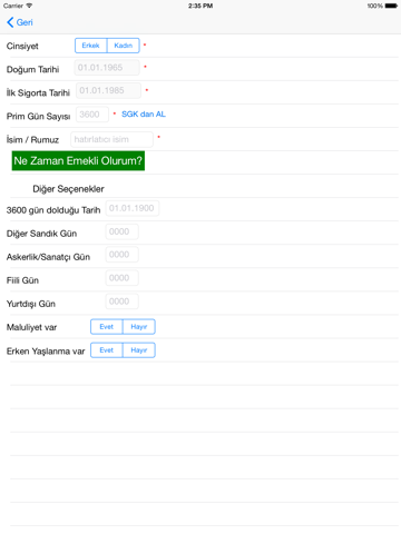 Screenshot #5 pour Ne Zaman Emekli Olurum?
