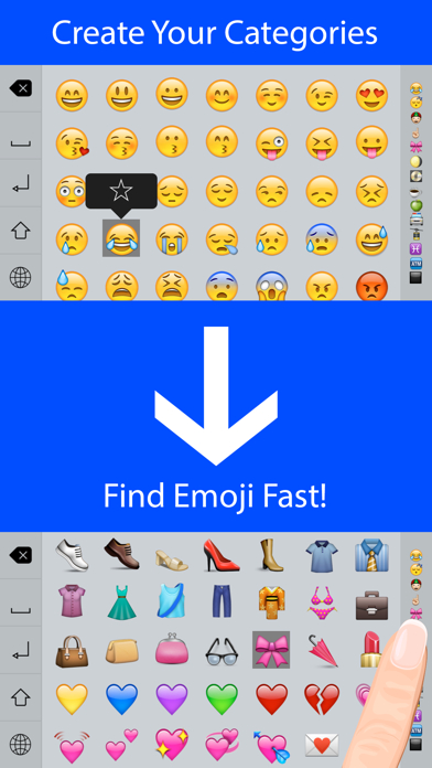 Emoji Monster - Type Emoji Fast with Custom Categories Freeのおすすめ画像1