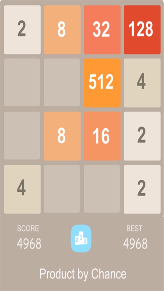 #3. 2048 - never can't stop! (iOS) By: 崇林 莫