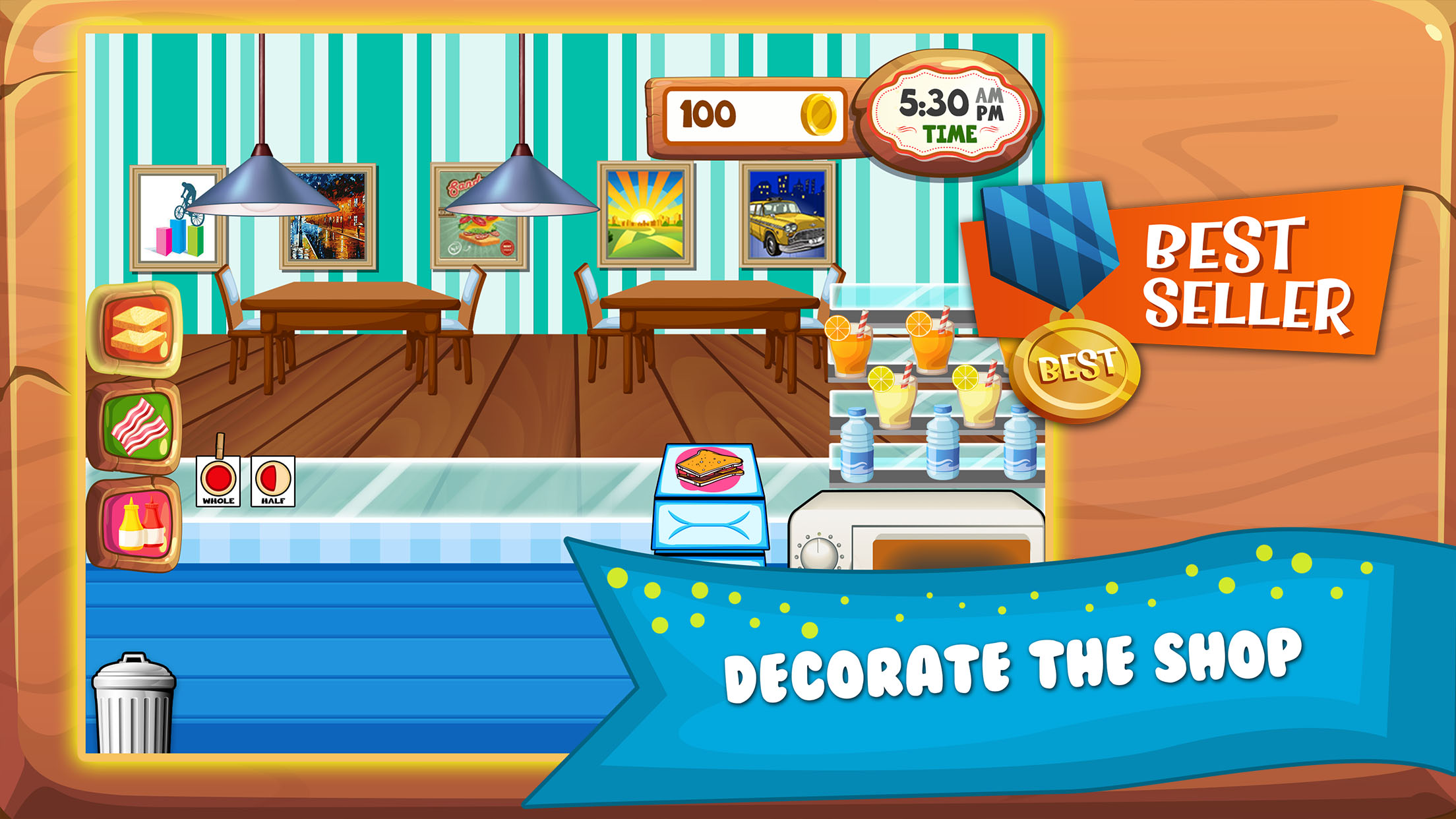 Sandwich Lunch Food Maker Mania - sim mama story & make cooking dash games for kids
