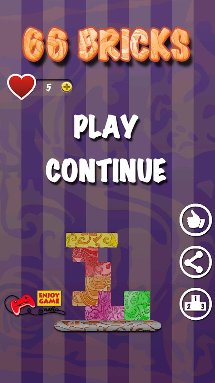 66 Bricks  Master Stacker Build Tower - Fun and addictive need patience physical balance puzzle game