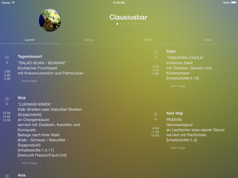 Screenshot #4 pour ETHZ Mensa - Uni Zürich Mensa