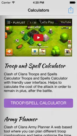 Game screenshot Calculators for Clash Of Clans - Video Guide, Strategies, Tactics and Tricks with Calculators mod apk
