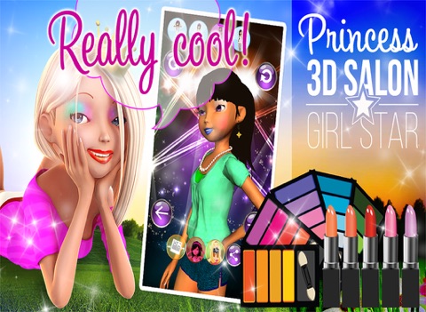 Princess 3D Salon - Girl Star iPad screenshot