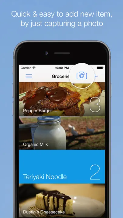 Waste No More - Grocery, Shopping Lists & Home Inventory! Create Your Own Item Lists! iPhone-skjermbilde 2