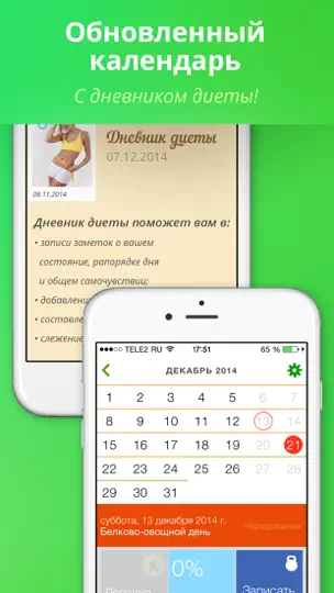 Скриншот Худелка Lite. Органайзер белковой диеты + счетчик воды + дневник диеты + рецепты на iPhone 2