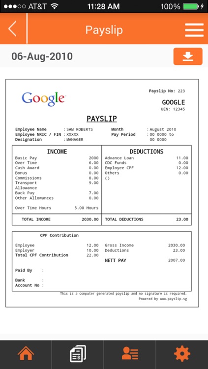 PaySlip Singapore screenshot-4