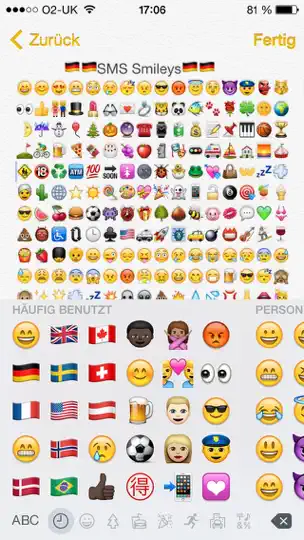Screenshot von SMS Smileys Free - New Emoji Icons auf dem iPhone 1