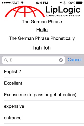 LipLogic German Words and Phrases screenshot 3