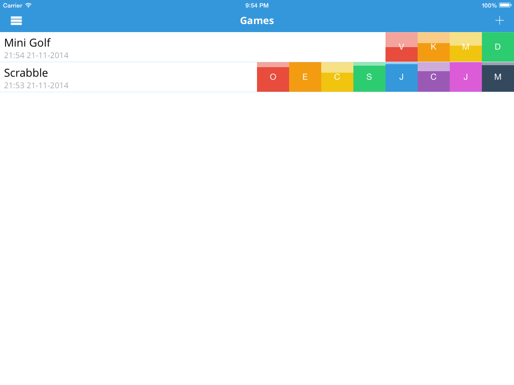 iSaveScore - Save your games scores for future play