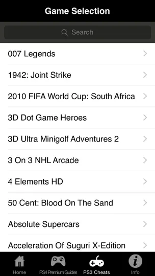 Screenshot von Cheats Ultimate For Playstation 4 Games - Including Complete Walkthroughs auf dem iPhone 4