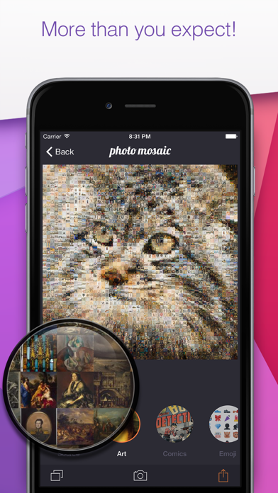 Screenshot #1 pour Photo Mosaic - touch and turn your selfie into a masterpiece and create amazing mosaics
