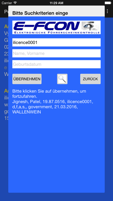 Screenshot #3 pour E-FCON - Elektronische Führerscheinkontrolle