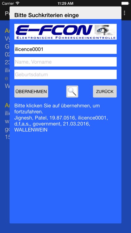 E-FCON - Elektronische Führerscheinkontrolle