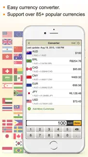 currencycal - currency & exchange rates converter + calculator for travel.er iphone screenshot 2