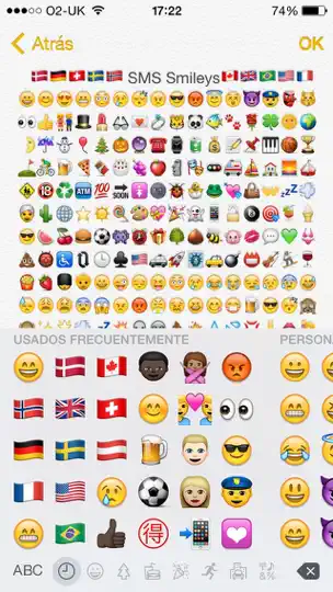 Captura de pantalla de SMS Smileys Free - New Emoji Icons en iPhone 1