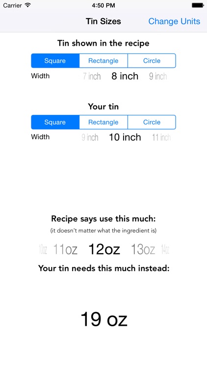 Cake Tin Calculator: Convert recipes for different tin sizes