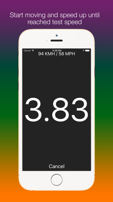 SpeedUp - Acceleration test 0-100 kmh 0-60 mph screenshot 2