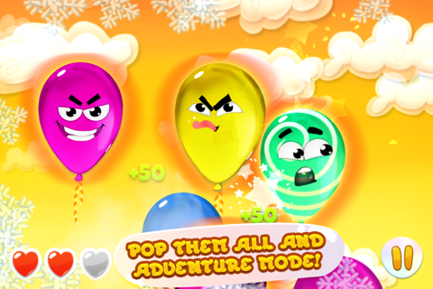 Sneaky Balloons : The big pop confetti party - Tap balloon free game for kids, boys and girls - Unexpected ninja adventure in Sky Tower - Cool winter edition for toddlers screenshot 2