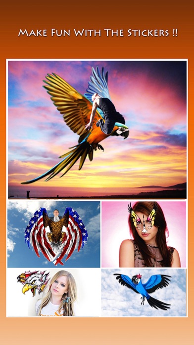 Screenshot #2 pour Selfie Fun Photo Maker - Make Prank d'Images avec les autocollants oiseaux Funky