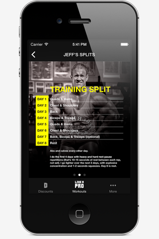 Like A Pro Bodybuilder - Bodybuilding app & workout plans by IFBB Pro Jeff Long screenshot 4