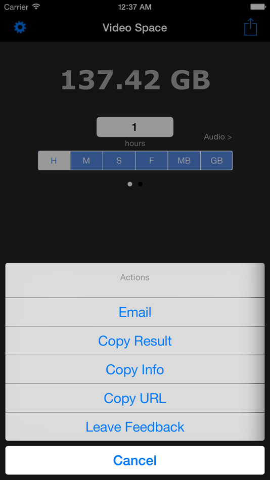 #2. Video Space Calculator (iOS) Podle: Digital Rebellion LLC
