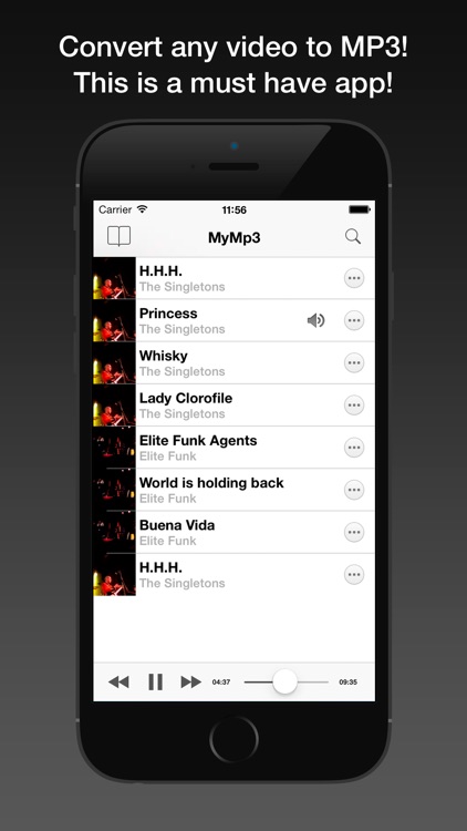MyMP3 - Convert videos to mp3 and best music player screenshot-0