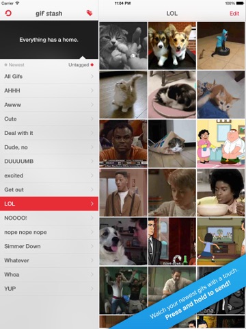 Screenshot #4 pour Gif Stash – Organize, View & Send Animated Gifs