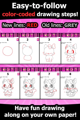 Draw and Color Cats Dogs - How to Draw cute dogs cats - Cartoon Kitty Puppy Fun Pets - Fun2draw™ Dogs and Cats Lv3 screenshot 2