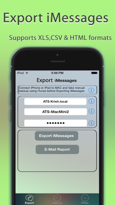 Export Messages - Save Print Backup Recover Text SMS iMessages screenshot 1