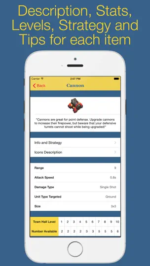 Database For Clash Of Clans™ (unofficial) iPhone-skjermbilde 3