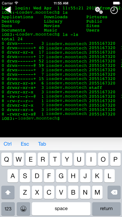 SSH-Terminal Screenshot 1