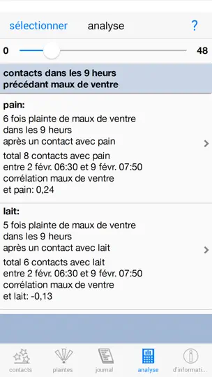 Capture d'écran de Allergie Analyseur sur iPhone 1