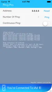 Network Ping Pro screenshot #1 for iPhone