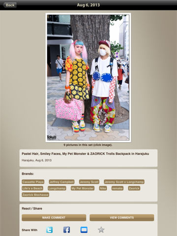 Tokyo Fashion iPad screenshot 2 - Lifestyle app