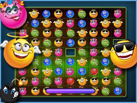 Emojis crush saga - emoticon match iPad screenshot