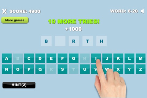 1 Word 10 Tries - Free Word Search Game screenshot 3