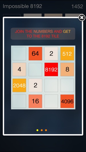 Impossible 8192 不可能的8192數學免費策略瓷磚益智遊戲 - 測試你的智商與挑戰的 2048 X4(圖1)-速報App