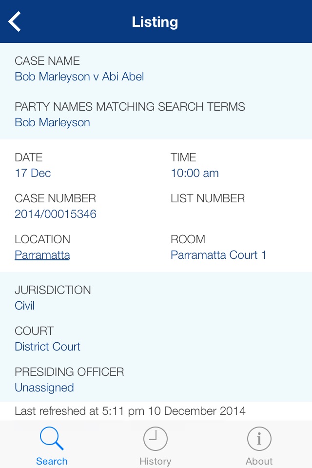 Search NSW Court Lists screenshot 3