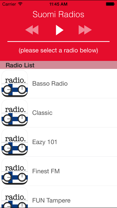 Screenshot #1 pour Radio Suomi - Suomi Radio Online (FI)