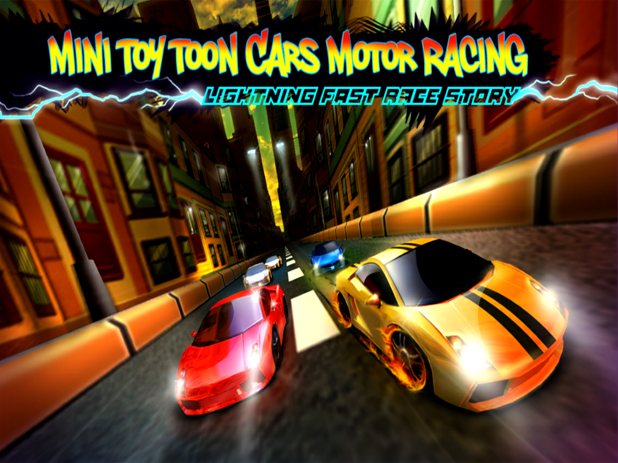 A Mini Toy Toon 3D Car Motor Racing Lightning Fast Auto Race Game screenshot 6