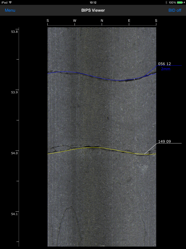 BIPS Viewer - The Projection Borehole Image Data Viewer screenshot 8