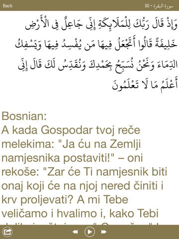 Holy Quran with Bosnian Audio Translation (Offline) iPad screenshot 5 - Book app