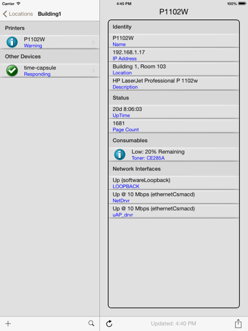 Screenshot #4 pour PrinterMonitor - SNMP client for network printers