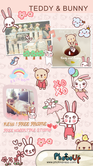 ‎RibbonCamera  by PhotoUp - Cute Stamps Frame Filter photo decoration app Screenshot