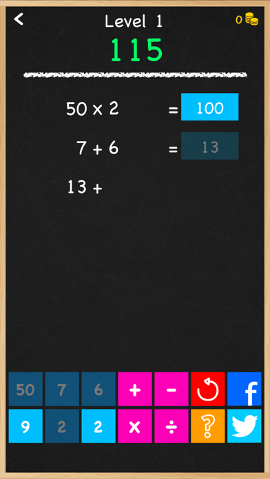 Screenshot #1 pour Jeu de Nombres - 6 Nombre Mathématiques Puzzle et Brain Training